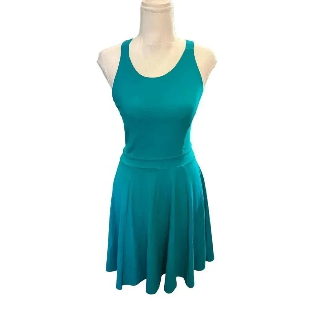 Susana Monaco Skater Active Dress Cross back Stretch Dress Size Small